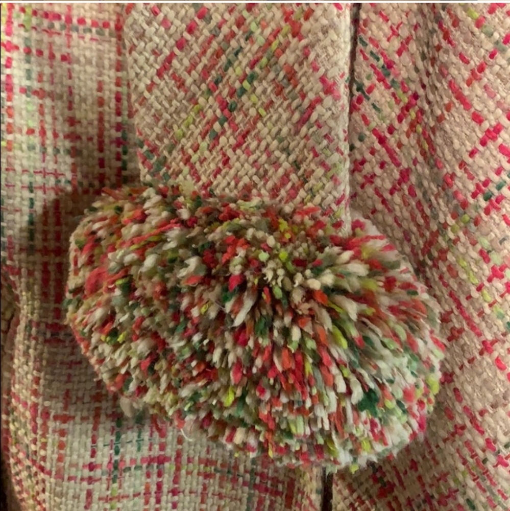 SOLD Anthropologie Pom Pom Coat Elevenses Coat Size L - Picture 7 of 8